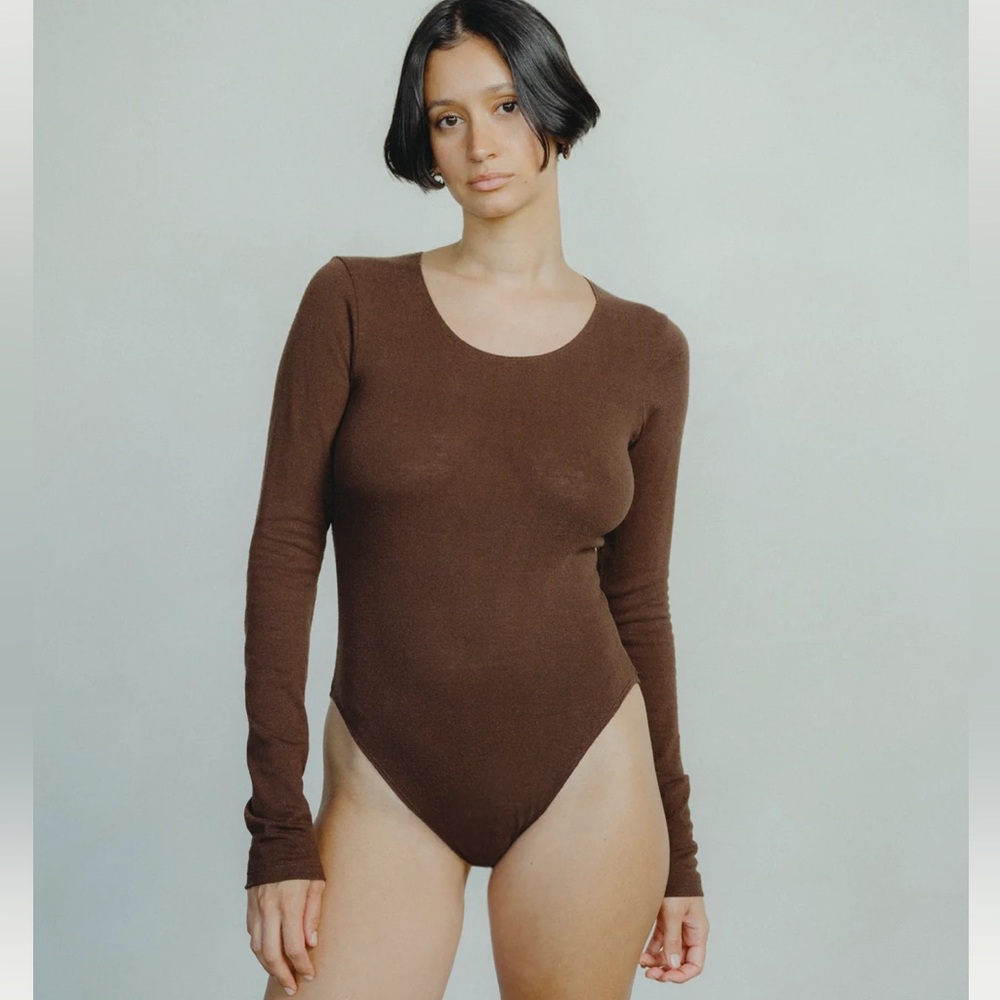 Ozma of California Naomi Bodysuit, Regen Silk Noil Jersey, Manzanita